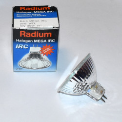 20W Radium Mega IRC Halogen Reflektorpære - 12V - GU5.3 - 36 grader  discosupport.dk