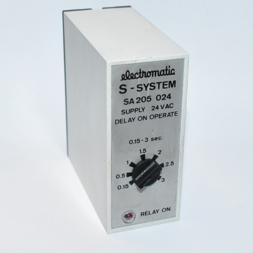 Electromatic S-System SA 205 024 - Delay on operate 0,15-3 sek - 24V AC - discosupport.dk