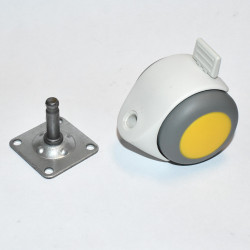 50mm Møbelhjul - Lumina Gul - Kontorhjul med bremse - discosupport.dk