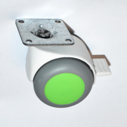 50mm Møbelhjul - Lumina Grøn - Kontorhjul med bremse - discosupport.dk