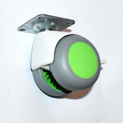 50mm Møbelhjul - Lumina Grøn - Kontorhjul med bremse - discosupport.dk