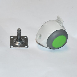 50mm Møbelhjul - Lumina Grøn - Kontorhjul med bremse - discosupport.dk