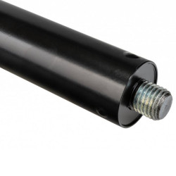 Sort Afstandsrør - justerbar 76cm-116cm - Ø 35mm til M20 Gevind - discosupport.dk