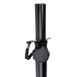 Sort Afstandsrør - justerbar 76cm-116cm - Ø 35mm til M20 Gevind - discosupport.dk