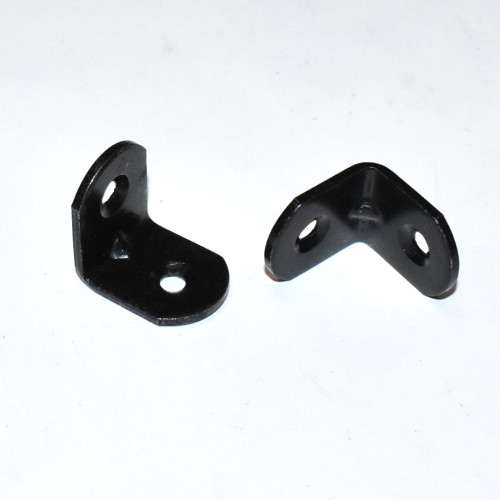 Sort Vinkelbeslag 23x23x18mm - Elgalvaniseret - Kraftig Vinkel Beslag - discosupport.dk