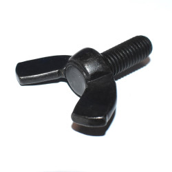 M10x25mm Sort Vingeskrue - Fløjskrue - Fingerskrue - discosupport.dk