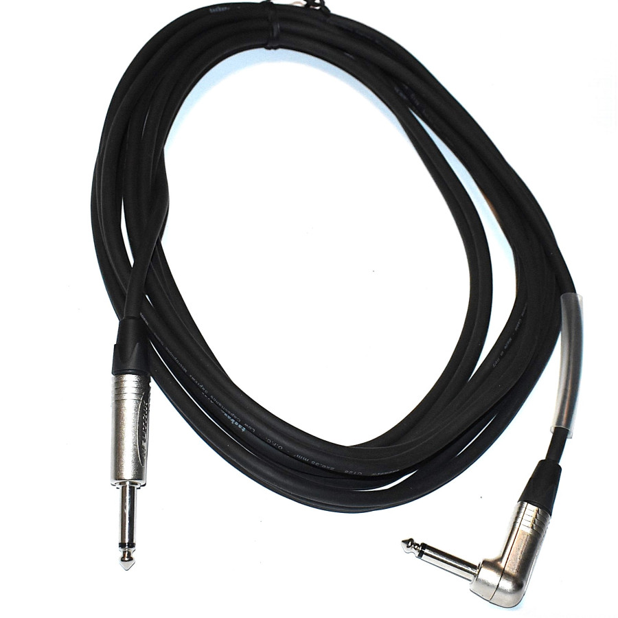 Instrumentkabel med Neutrik Jack vinkelstik - Guitarkabel - 6 Meter - discosupport.dk