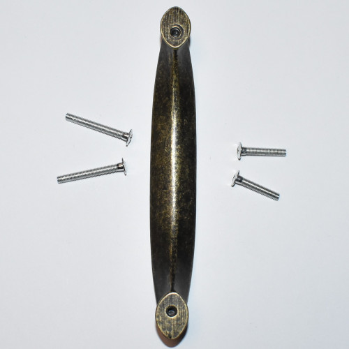 Skuffegreb i Antik Messing Look - Hulafstand 128 mm.