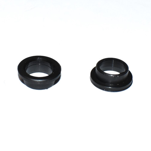 Glideleje med flange til 10mm aksel - til 12mm hul - Sort Nylon - discosupport.dk Glideleje med flange til 10mm aksel - til 12mm hul - Sort Nylon - discosupport.dk