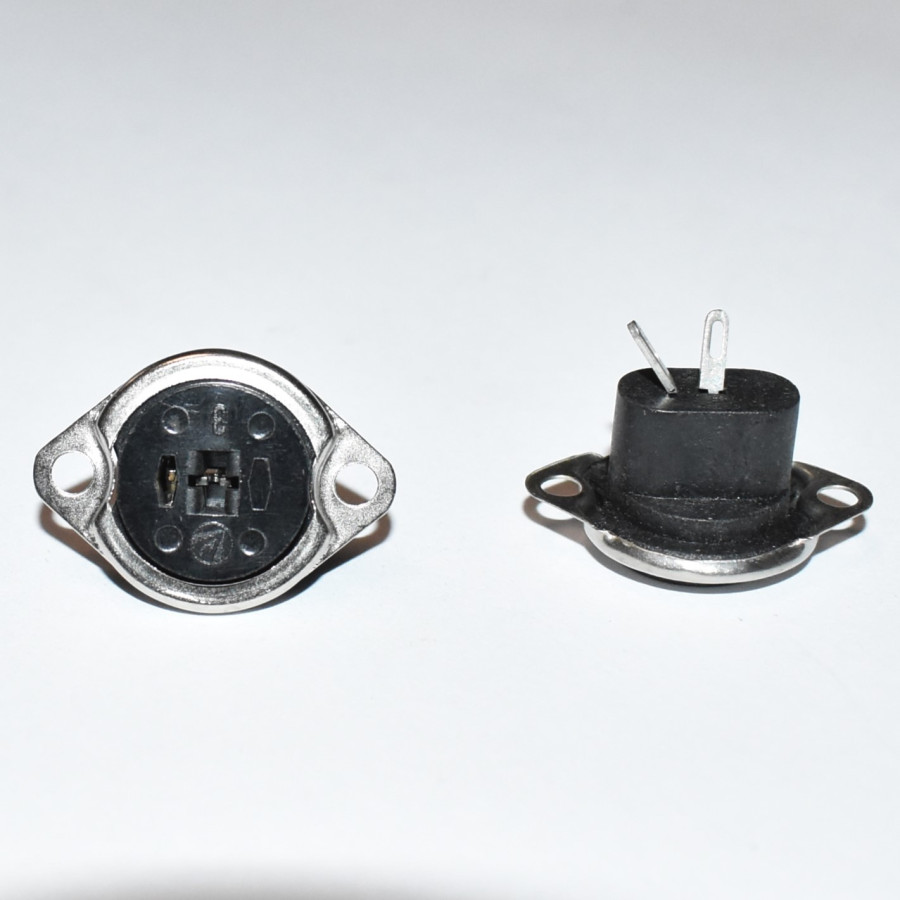 2 pol DIN Chassis højttaler stik - hunstik - Chassisstik - discosupport.dk