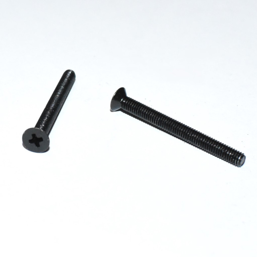 M3x30mm Sort Maskinskrue - Undersænket PH1 - elgalvaniseret - discosupport.dk