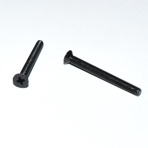 M3x30mm Sort Maskinskrue - Undersænket PH1 - elgalvaniseret - discosupport.dk
