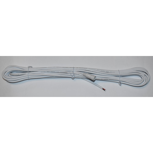 10 Meter Hvid Plastkabel 300V 2x0,5 mm2 - Til LED