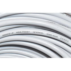 LED Hvid Plastkabel 4x0,75 mm2 - H05VV-F