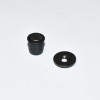 8mm Magnetlås 2kg - Rund Sort Skabsmagnet - Ø8x9mm Med Krave
