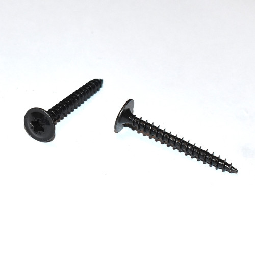 4x35mm Sort skabsskrue PZ2 Spunskrue med flangehoved - Pose med 20stk 4x35mm Sort skabsskrue PZ2 Spunskrue med flangehoved - Pose med 20stk