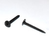 4x35mm Sort skabsskrue PZ2 Spunskrue med flangehoved - Pose med 20stk