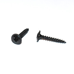 4x25mm Sort skabsskrue PZ2 Spunskrue med flangehoved - discosupport.dk