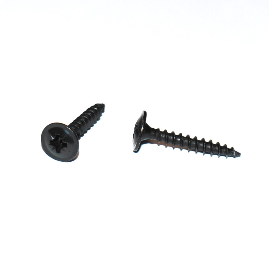 4x25mm Sort skabsskrue PZ2 Spunskrue med flangehoved - discosupport.dk