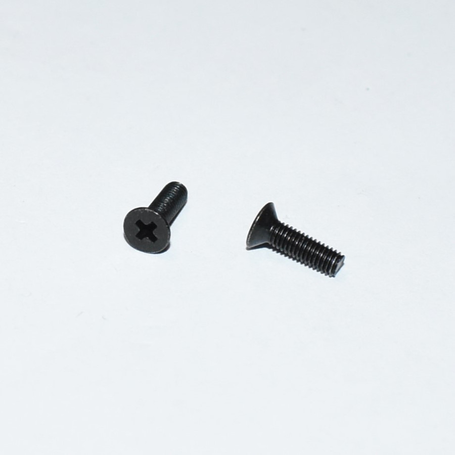 M3x10mm Sort galvaniseret Maskinskrue Undersænket PH1 - discosupport.dk