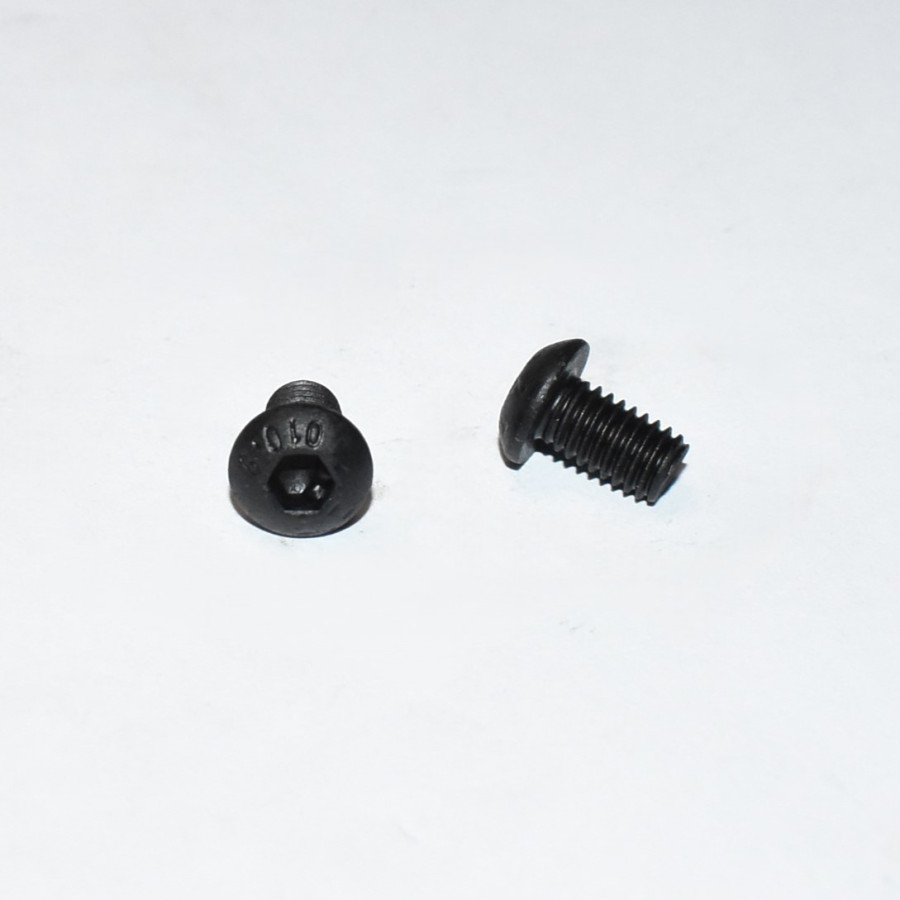 M6x10mm Buttonhead Unbrako Skrue - Sort Elgalvaniseret 10.9 - discosupport.dk