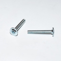 M4x27mm Blanke Skabsskruer med fladt hoved - grebsskrue - discosupport.dk