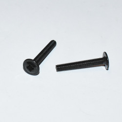 M4x27mm Sort galvaniseret Skabsskrue med fladt hoved PZ2 - discosupport.dk