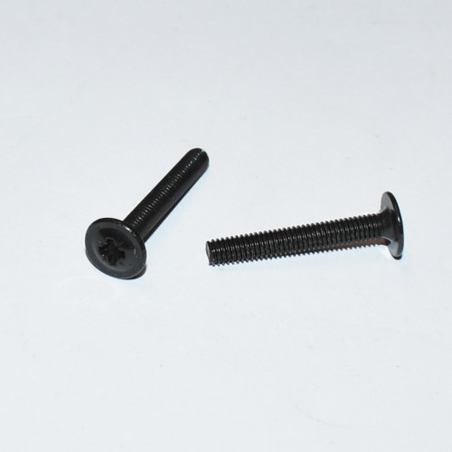 M4x27mm Sort galvaniseret Skabsskrue med fladt hoved PZ2 - discosupport.dk
