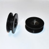 Hjul til skydedør - dia 60mm - Sort Nylon med kugleleje - til 8mm skinne - discosupport.dk
