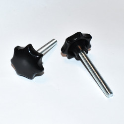 Sort Fingerskrue M6x40mm - Stjernegreb - Fingerskrue - discosupport.dk