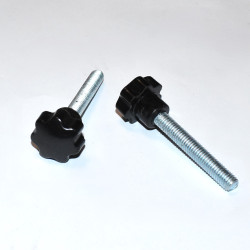 Sort Plastgreb M8x50mm - Stjernegreb - Fingerskrue - discosupport.dk