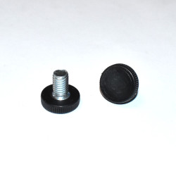 M8x13mm Stilleskrue Ø20mm Sort - Gevindfod - Køb på discosupport.dk!
