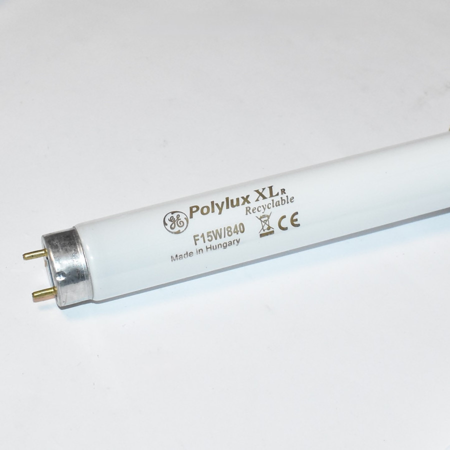 15W Lysstofrør GE Polylux XL F15W-840 - 44cm - Kold Hvid 4000K - discosupport.dk