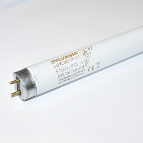 18W Sylvania Luxline Plus T8 F18W-840 lysstofrør 59cm - Kold Hvid 4000K - discosupport.dk 18W Sylvania Luxline Plus T8 F18W-840 lysstofrør 59cm - Kold Hvid 4000K - discosupport.dk
