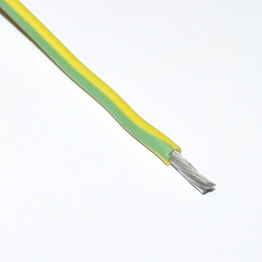 1x6mm2 SIF Gul-Grøn Silikone Monteringsledning - Jordledning - discosupport.dk