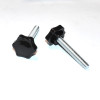 Plastgreb M8x50mm - Sort Stjernegreb Ø30mm - Fingerskrue - discosupport.dk