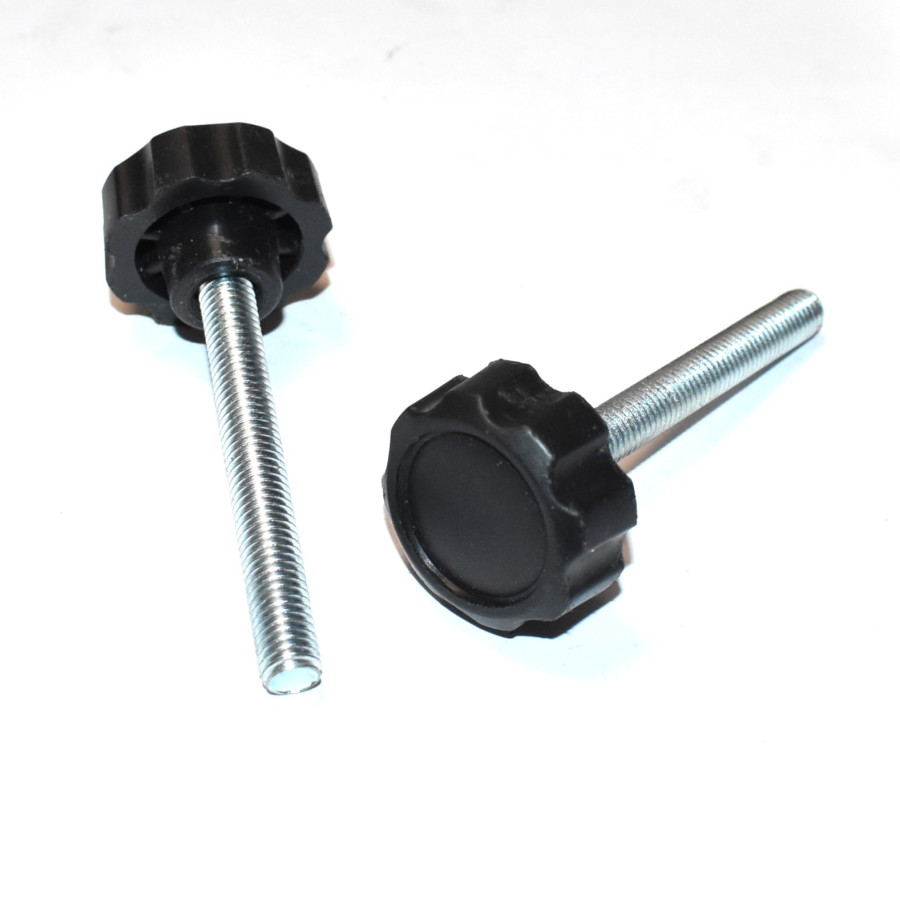 Sort stjernegreb M8x60mm Plastgreb Ø 33mm - Fingerskrue - discosupport.dk