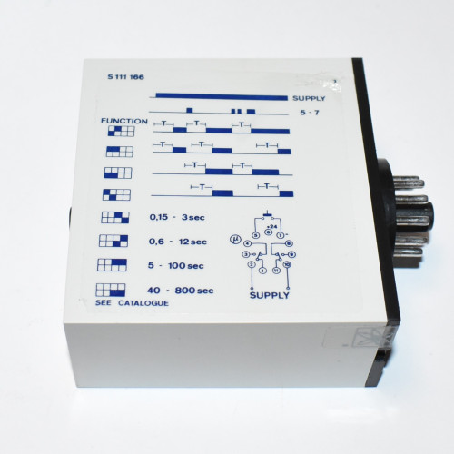 Electromatic S-System S 111666 024 - Delay on operate 0,15-800 sek - 20-28 VAC - discosupport.dk