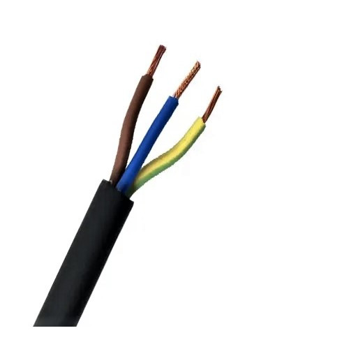 Sort Gummikabel 3x1mm2 3G1 H07RN-F - Køb i metermål på discosupport.dk!