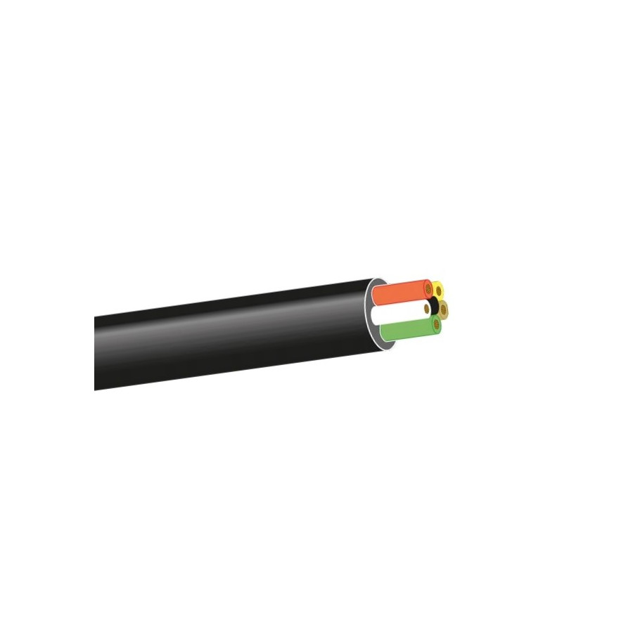 Kabel til styrestrøm 6x0,5mm2 - 1852 Marine Quality - Sort - discosupport.dk