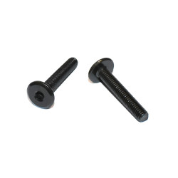 M6x35mm Sort Møbelskrue - Unbrako - flangehoved med faset kant - Køb på discosupport.dk