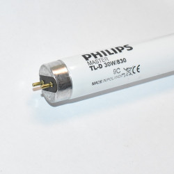 30W Lysstofrør Philips TL-D 30W-830 G13 T8 - 90cm - Varm Hvid 3000K - discosupport.dk