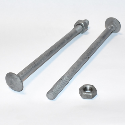 M10x160mm Bræddebolt med møtrik - Varmgalvaniseret FZV DIN 603 - discosupport.dk M10x160mm Bræddebolt med møtrik - Varmgalvaniseret FZV DIN 603 - discosupport.dk