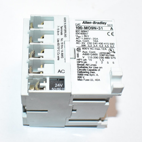 Allen Bradley M09 01E Kontaktor 100-M09N*31 - 20A - Spole 24V AC - discosupport.dk