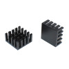 Køleplade 19x19x10mm - Sort Alu - Heatsink 19x19mm - discosupport.dk