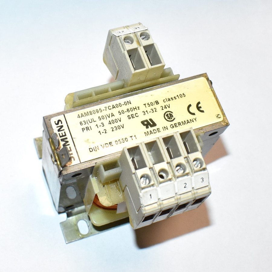 400V - 24V Transformer 50W - Siemens 4AM8095-7CA00-0N - discosupport.dk