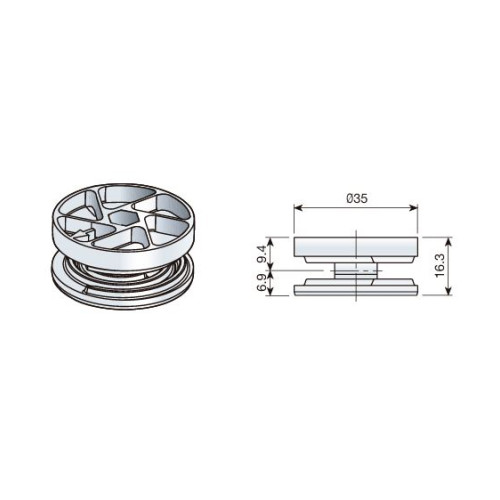 Indaux 5mm Spiral Cam Spiralfix - IKEA Malm - discosupport.dk