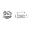 Indaux 5mm Spiral Cam Spiralfix - IKEA Malm - discosupport.dk