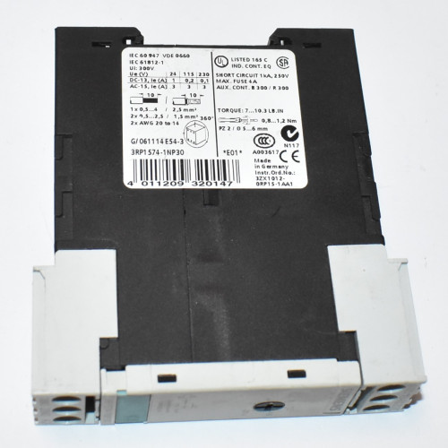 Siemens 3RP1574-1NP30 tidsrelæ 1-20sek timer - 1NO - 3RP15741NP30 - discosupport.dk