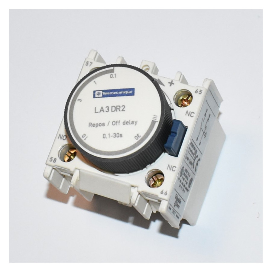 Telemecanique LA3 DR2 - Off Delay Timer 0,1-30sek - kontaktormodul - discosupport.dk